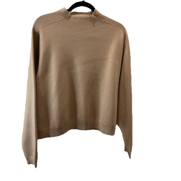 Zyia Active Tan Mock Neck Long Sleeve Crop Pullover Sweater Top Athletic 3XL - Picture 1 of 9